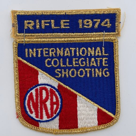 NRA National Rifle Association International Collegiate Shooting 1974 Patches - Picture 1 of 2